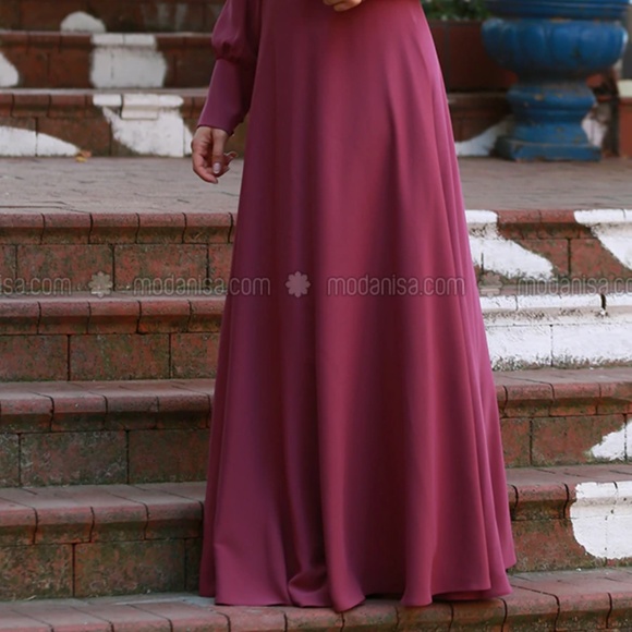 Fully Lined Dress (Color Plum) - Picture 4 of 4